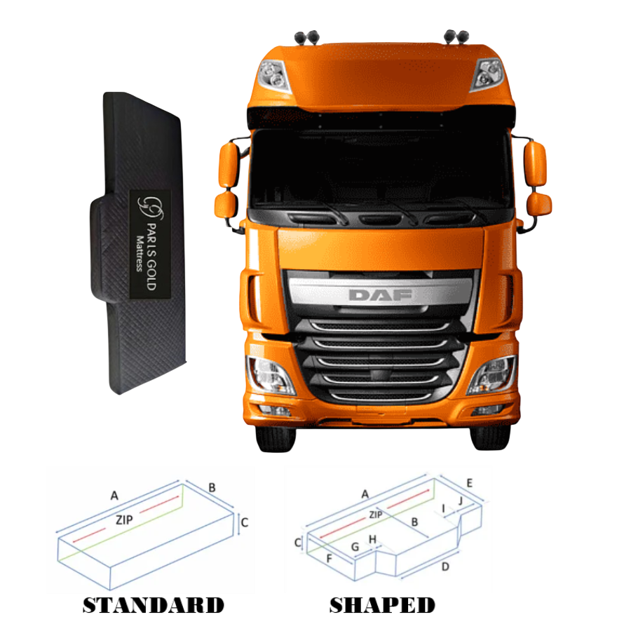 DAF Shaped Truck Mattresses